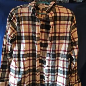 L.L. Bean Multicolor Plaid Button Down Shirt